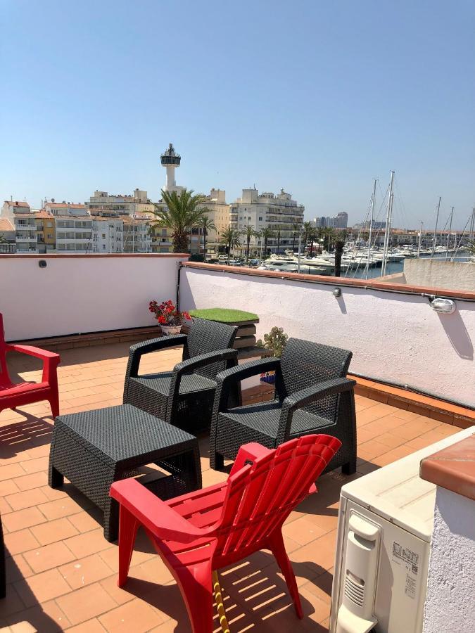 Appartement 80 M2,Port Rhodes D-2 Chambres, Terrasse Panoramique, Vue Sur Le Canal Principal D'Empuriabrava Exteriér fotografie
